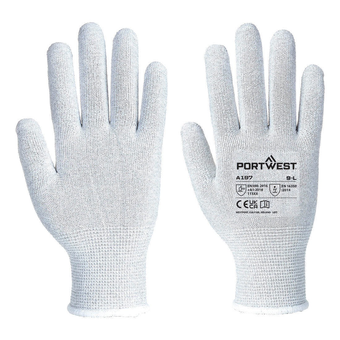 Portwest ESD 13 Liner Glove - Grey - A197GRR
