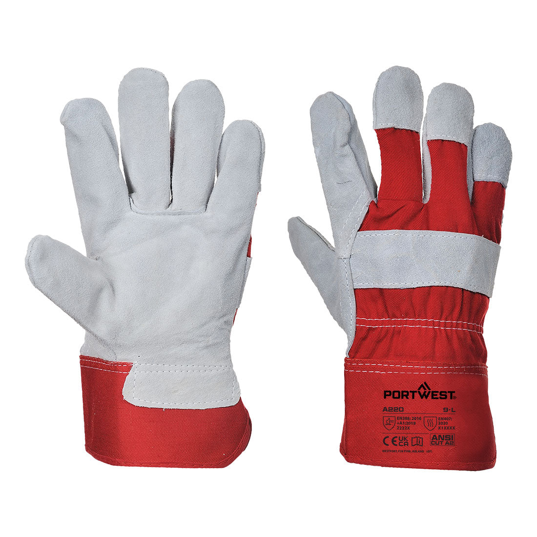 Portwest Leather Rigger 130 Cow Split Glove - A220