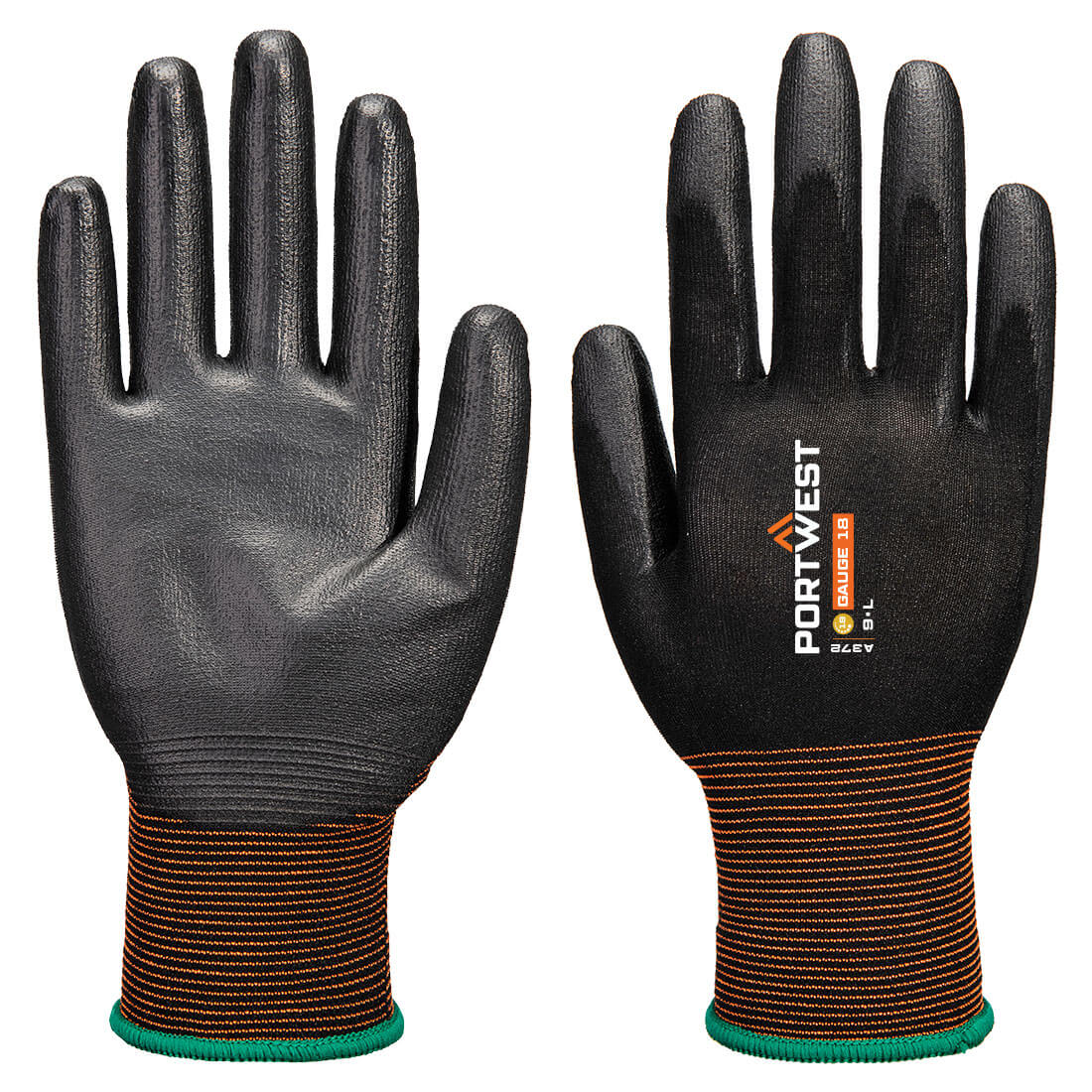 Portwest GP Grip 18 PU Glove - Black - A372K8R