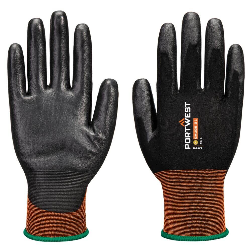 Portwest GP Grip 21 PU Glove - Black - A376K8R