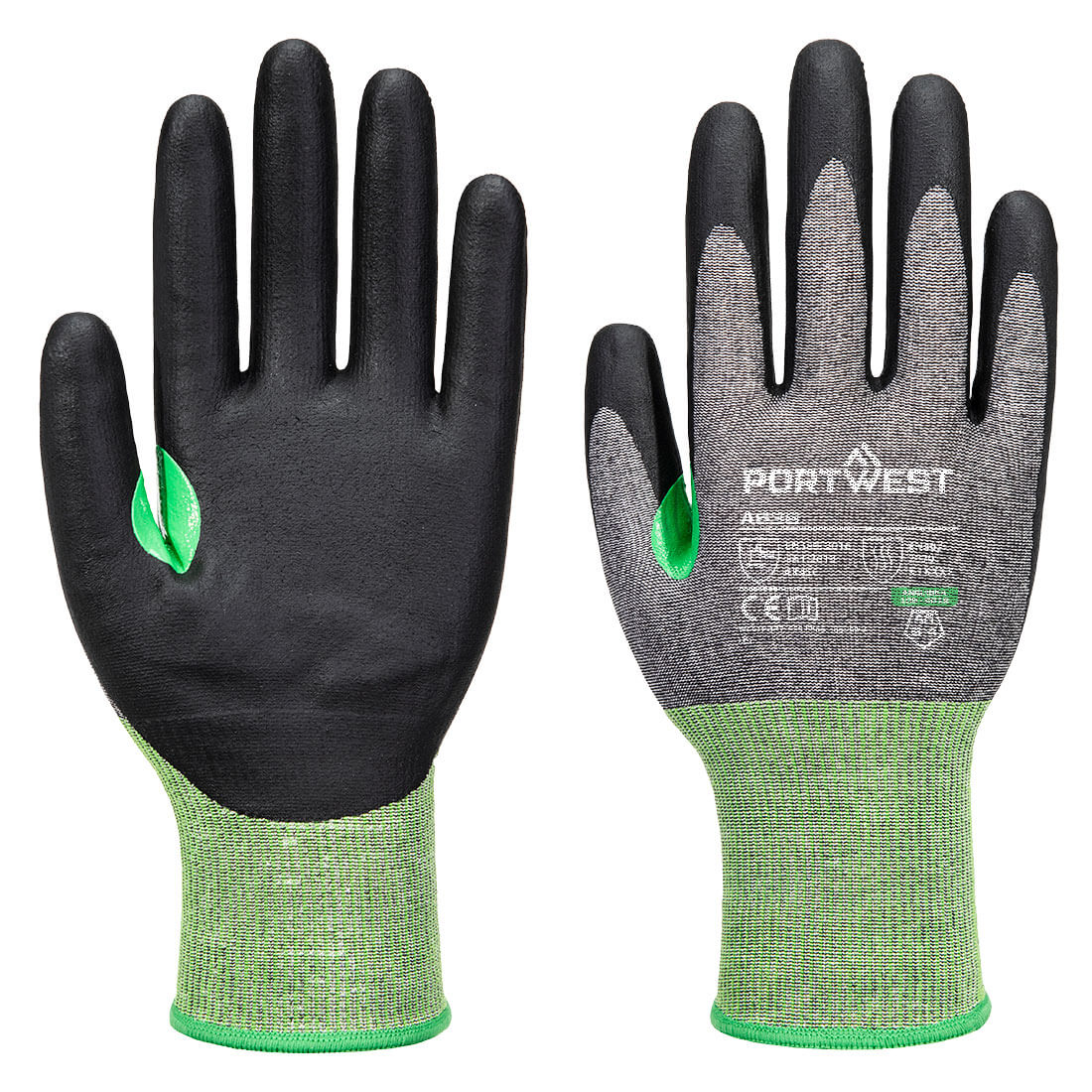 Portwest CS Cut C18 Nitrile Glove - Grey/Black - A636G8R