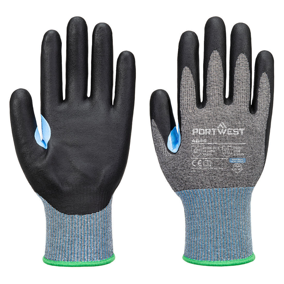 Portwest CS Cut D15 Nitrile Glove - Grey/Black - A644G8R