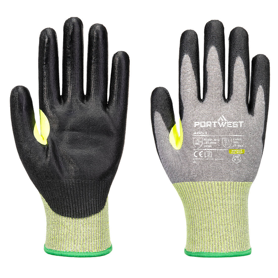 Portwest CS Cut E15 PU Glove - Grey/Black - A651G8R