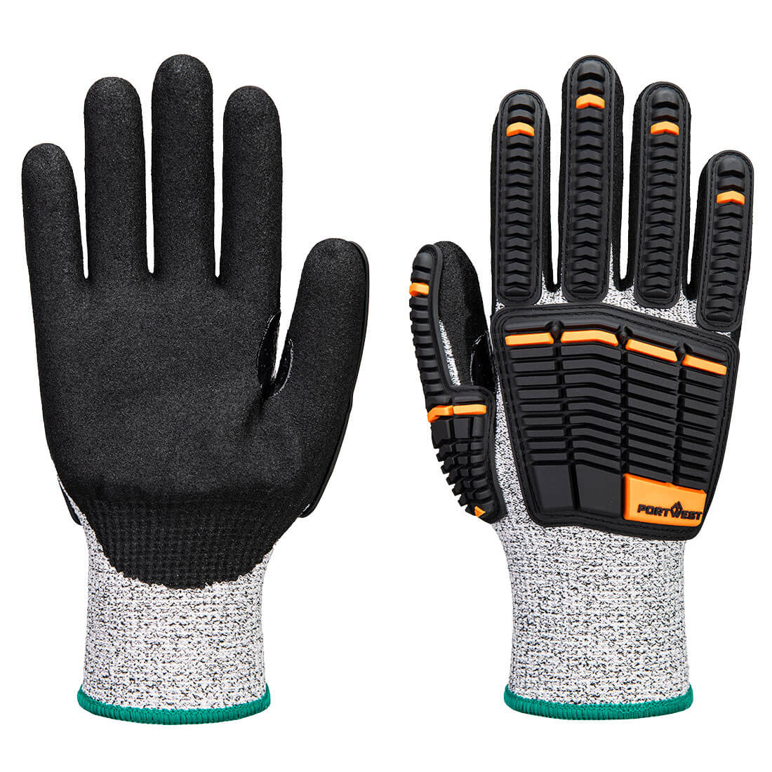 Portwest Impact C13 Nitrile Foam Glove - Grey/Black - A718G8R