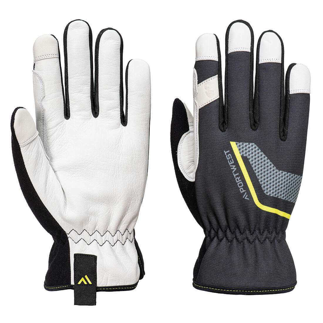 Portwest Mechanic 110 Leather Palm Glove - Black - A775BKR