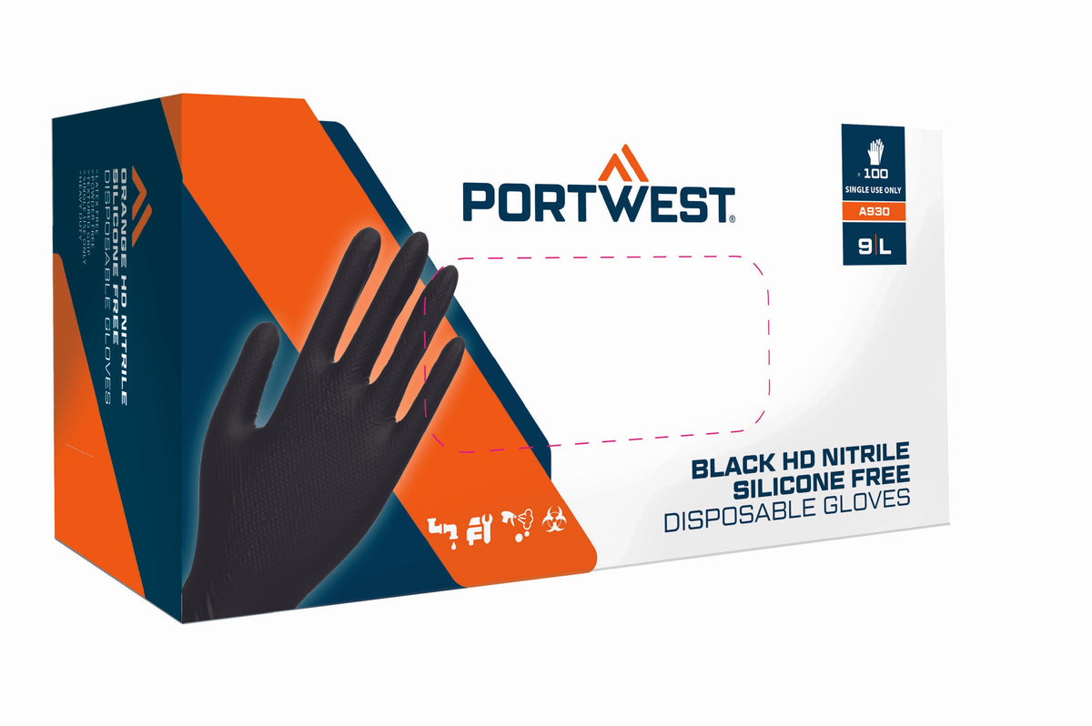 Portwest Disp 7 mil Disposable Glove (Pk100) - A930