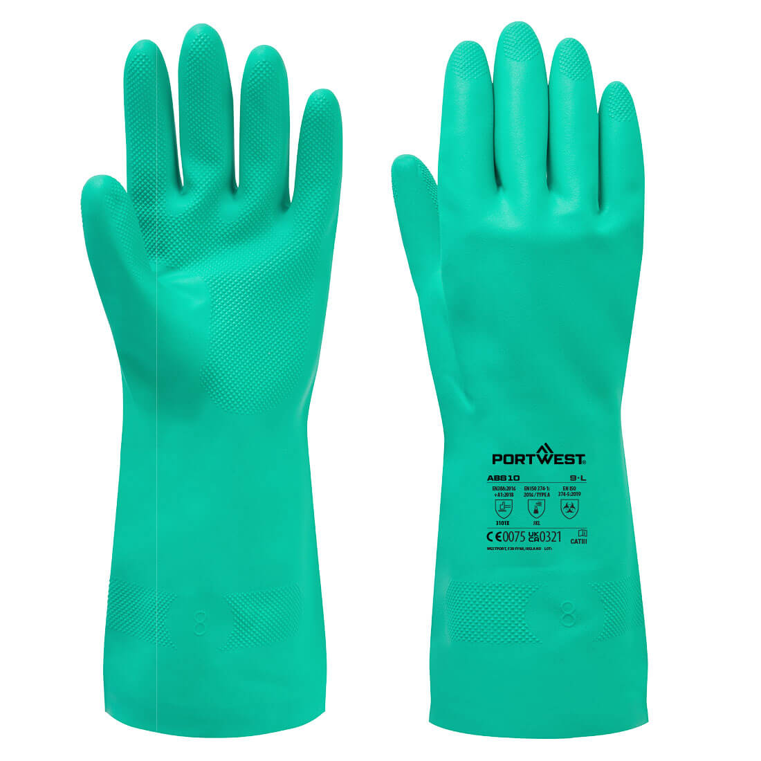 Portwest Chem 320 Nitrile Essential Multipack (PK12) - Green - AB810GNR