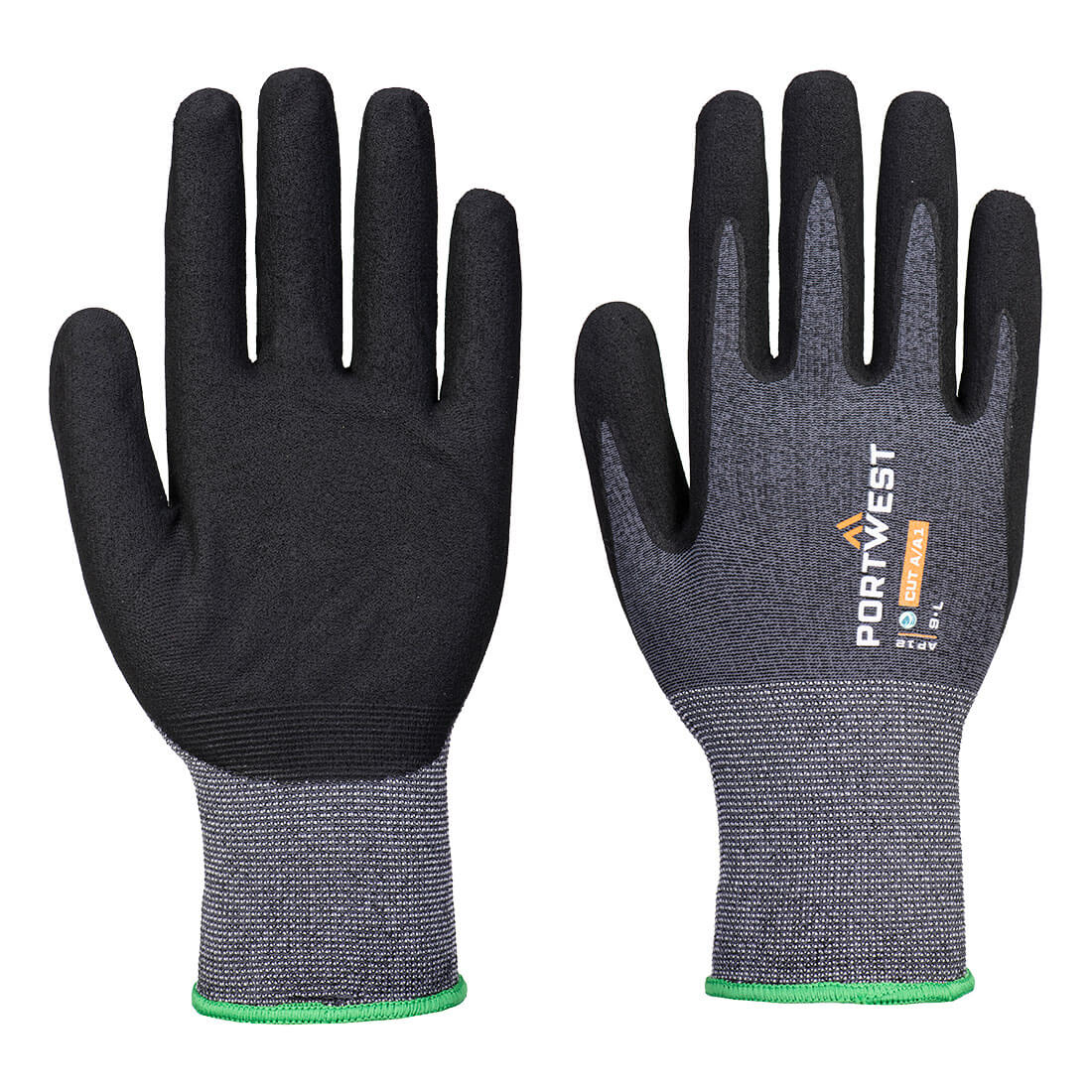 Portwest SG Grip 15 Eco Nitrile Glove - Grey/Black - AP12G8R
