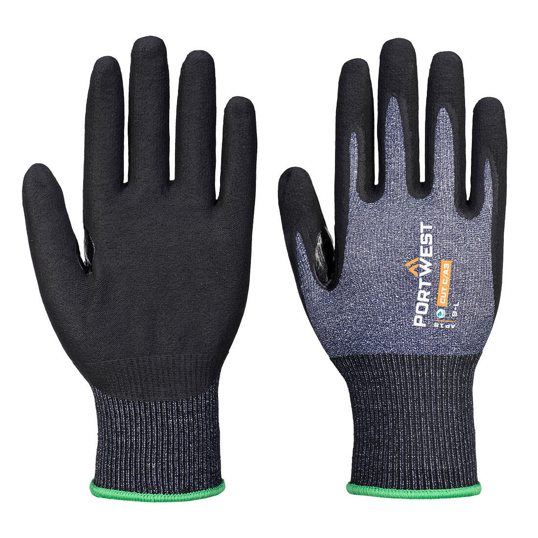 Portwest SG Cut C15 Eco Nitrile Glove - Blue/Black - AP18B8R
