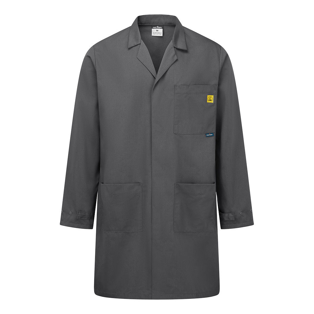 Portwest Anti-Static ESD Coat - Zoom Grey - AS10ZOR