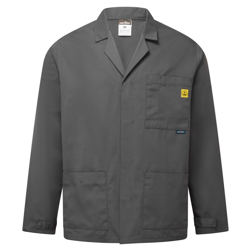 Portwest Anti-Static ESD Lab Jacket - Zoom Grey - AS18ZOR