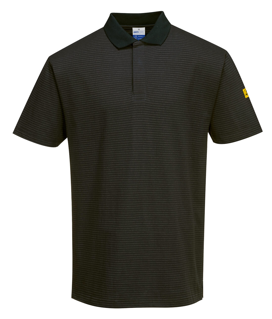 Portwest Anti-Static ESD Polo Shirt S/S - Black - AS21BKR