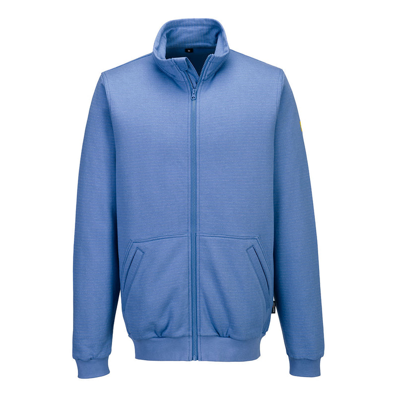 Portwest Anti-Static ESD Zip Sweatshirt - Hamilton Blue - AS25HBR