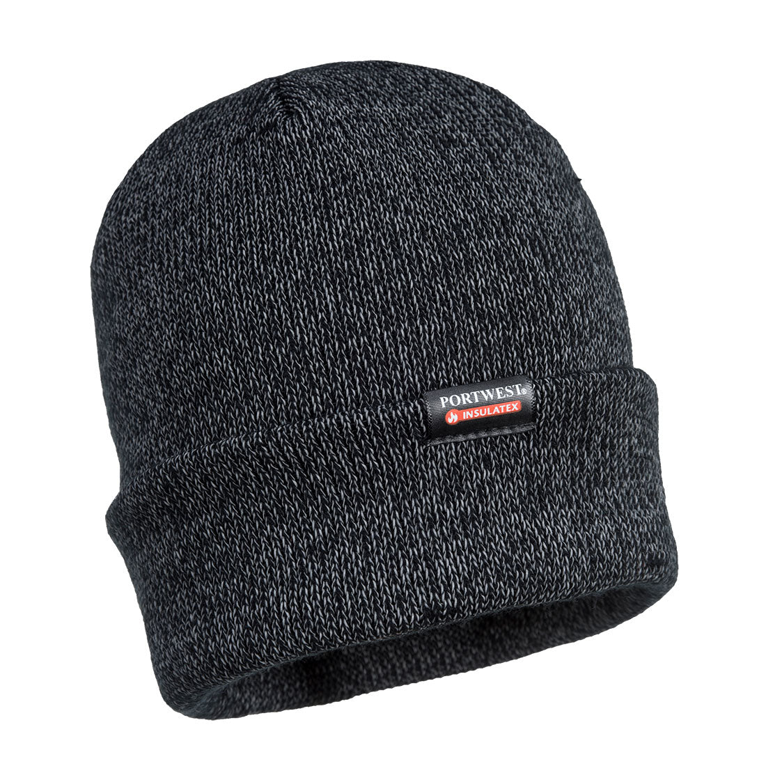 Portwest Insulated Knit Reflective Yarn Beanie - Black - B026BKR