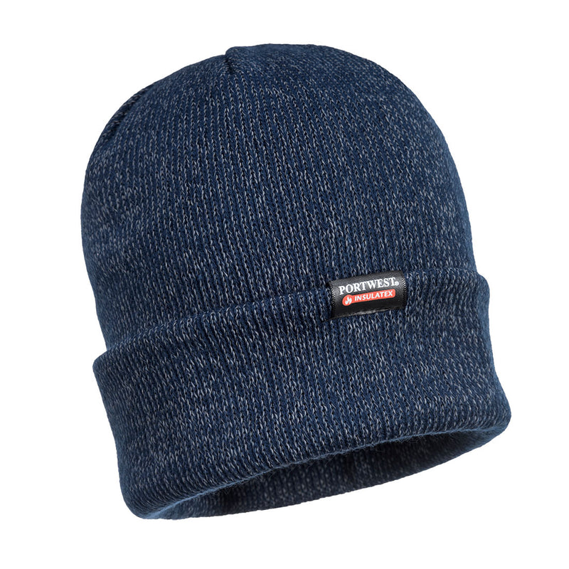 Portwest Insulated Knit Reflective Yarn Beanie - Navy - B026NAR