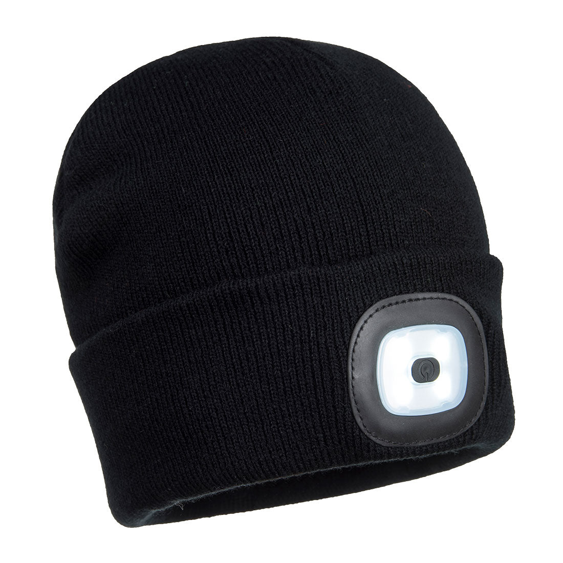 Portwest Rechargeable Twin LED Beanie - Black - B028BKR
