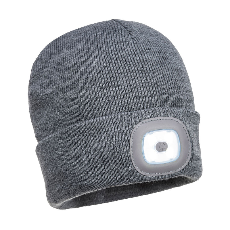 Portwest  Rechargeable LED Beanie  - Grey - B029GRR