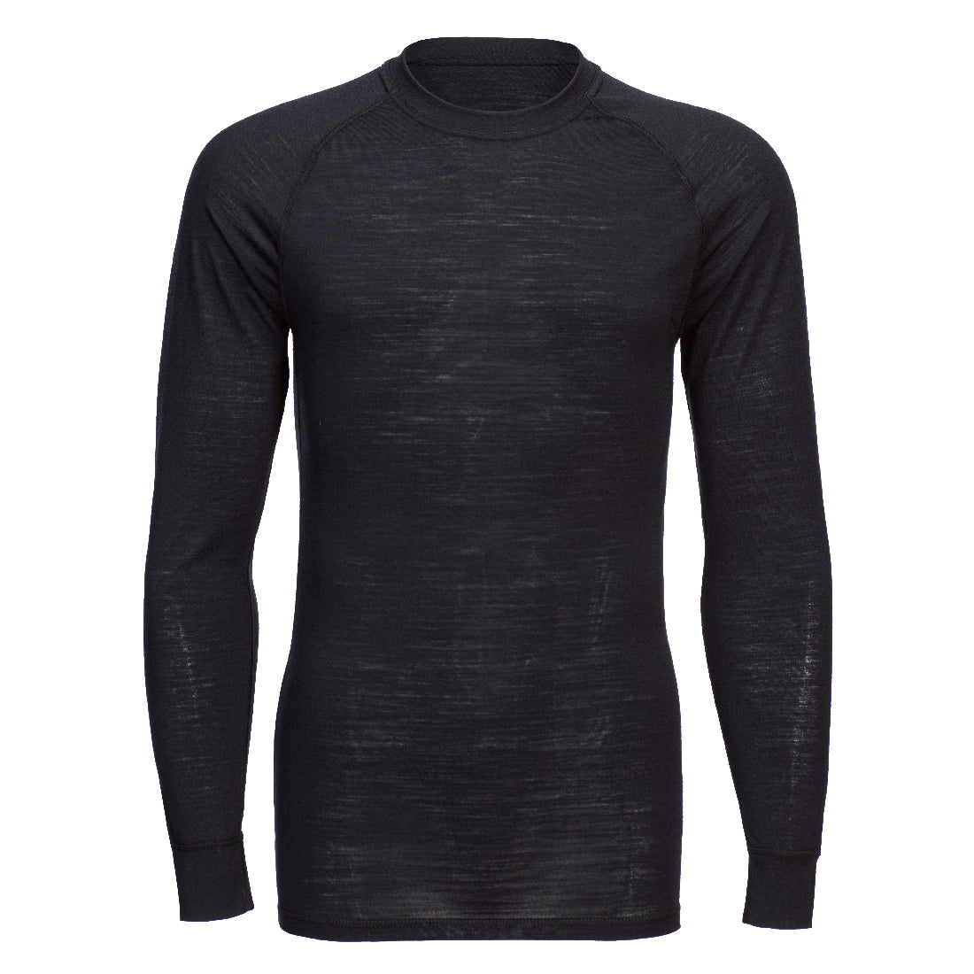 Portwest Merino Wool Crewneck Baselayer Top - Black - B183BKR
