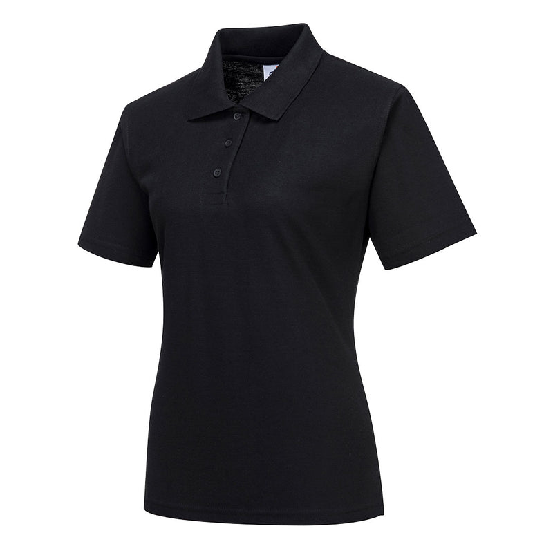 Portwest Naples Women's Polo Shirt S/S - Black - B209BKR