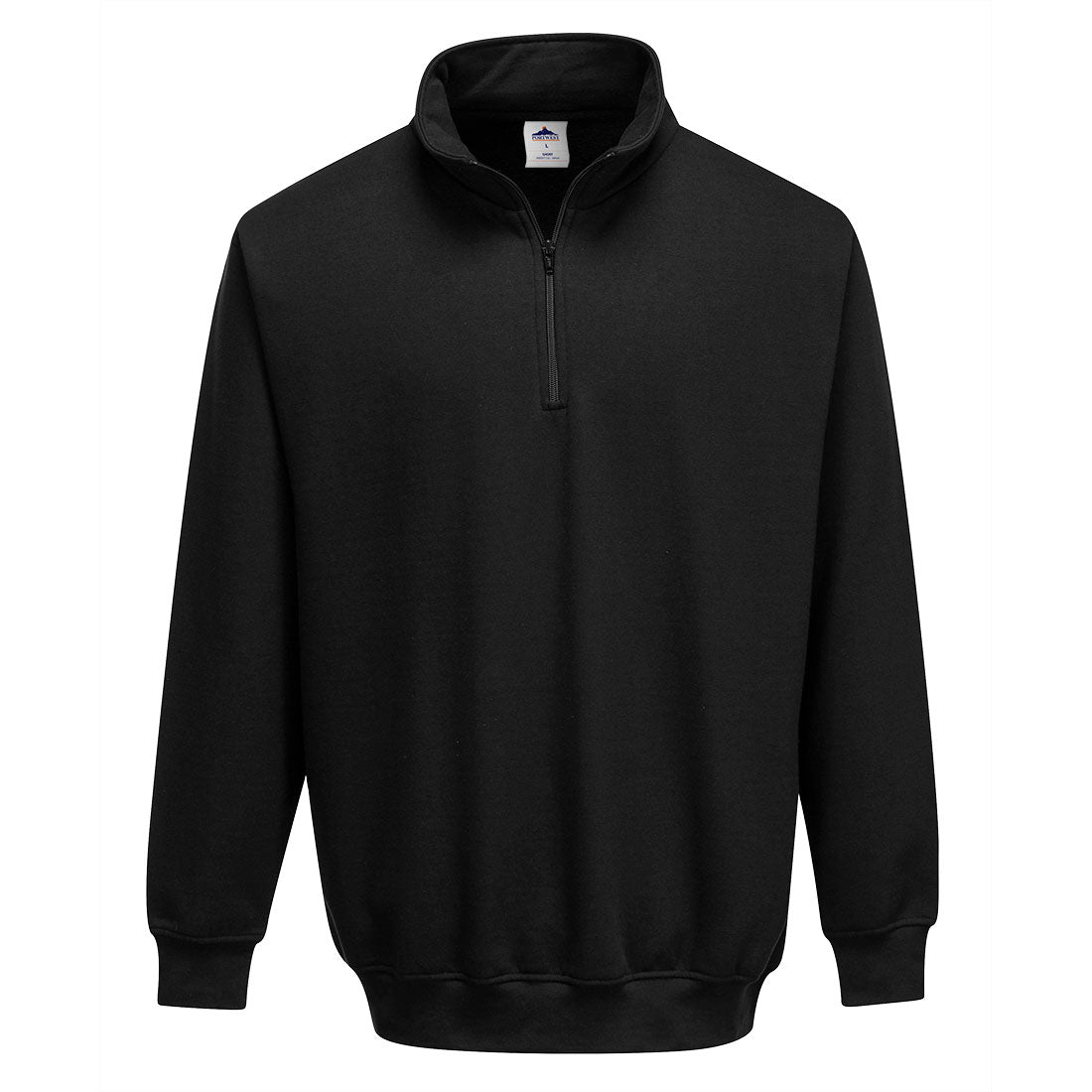 Portwest Sorrento 1/4 Zip Neck Sweatshirt - Black - B309BKR