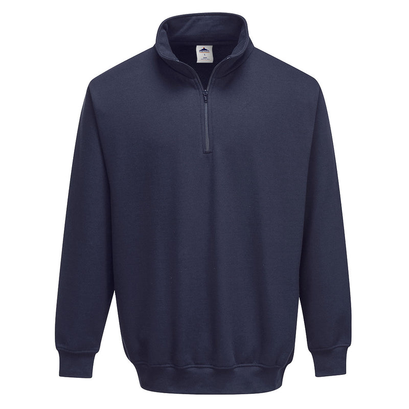 Portwest Sorrento 1/4 Zip Neck Sweatshirt - Navy - B309NAR