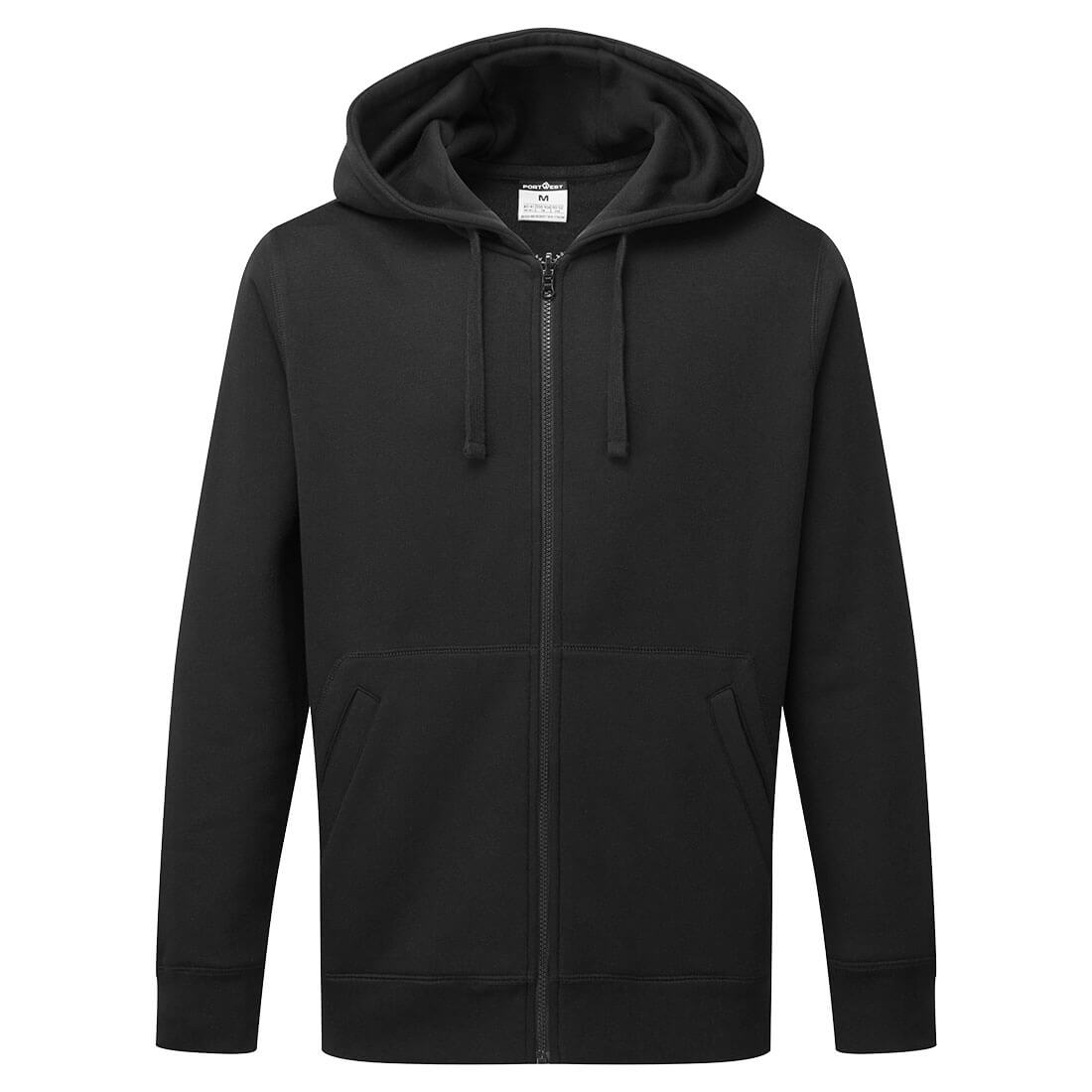 Portwest Zipped Hoodie - Black - B312BKR