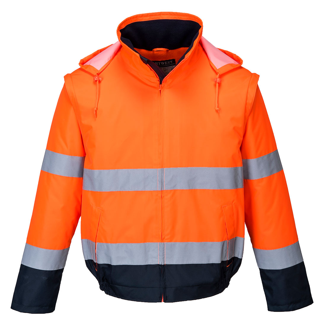Portwest Hi-Vis 2-in-1 Contrast Essential Lite Bomber Jacket  - C464