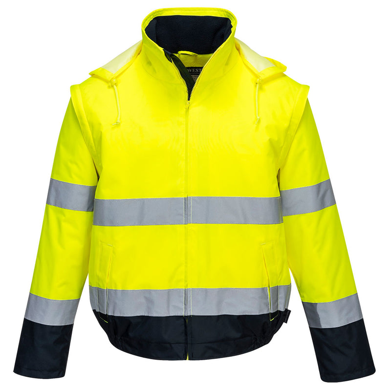 Portwest Hi-Vis 2-in-1 Contrast Essential Lite Bomber Jacket  - C464