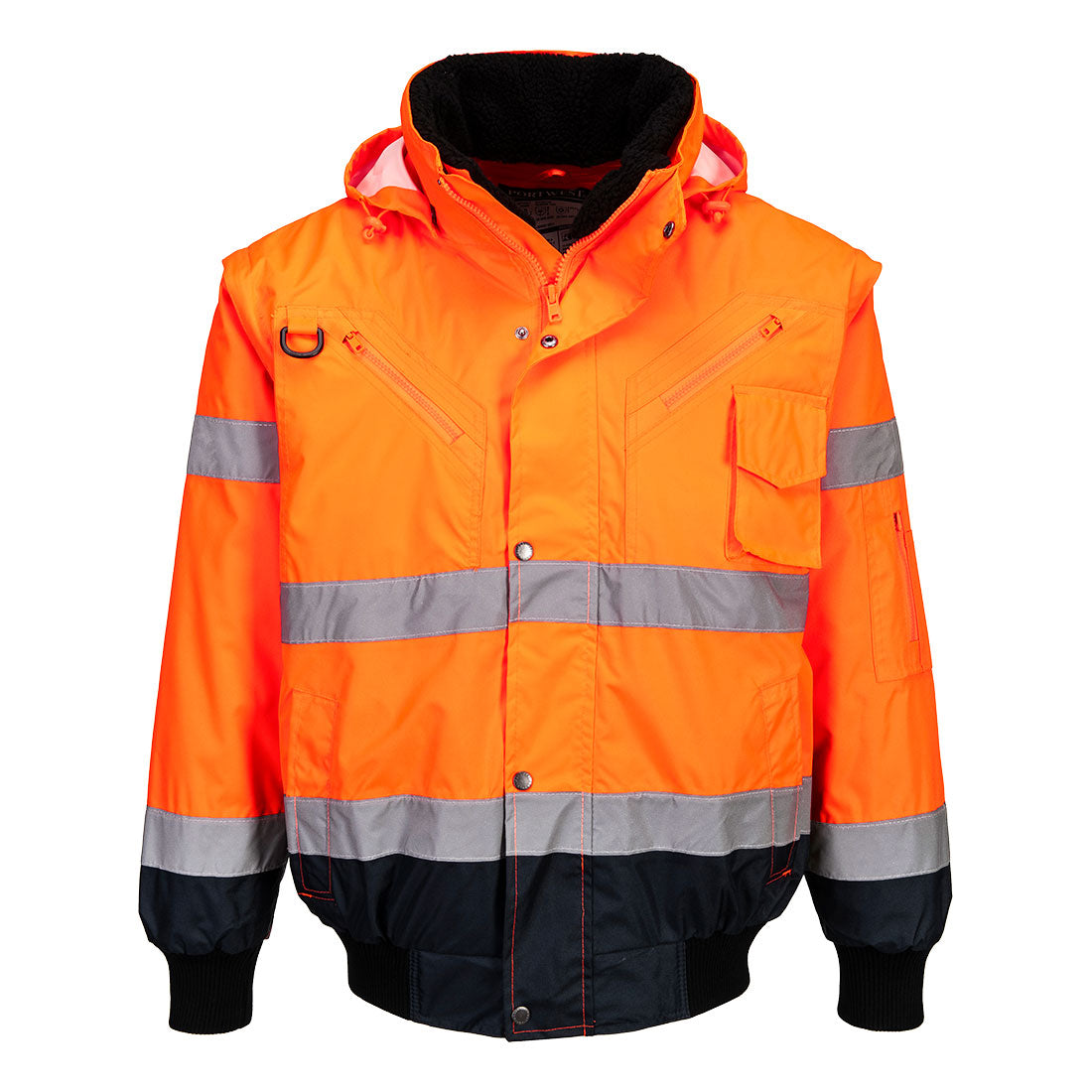 Portwest Hi-Vis 3-in-1 Contrast Bomber Jacket  - C465