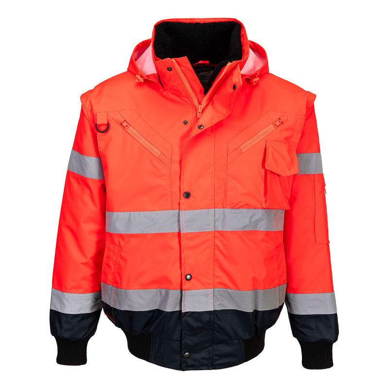 Portwest Hi-Vis 3-in-1 Contrast Bomber Jacket  - C465
