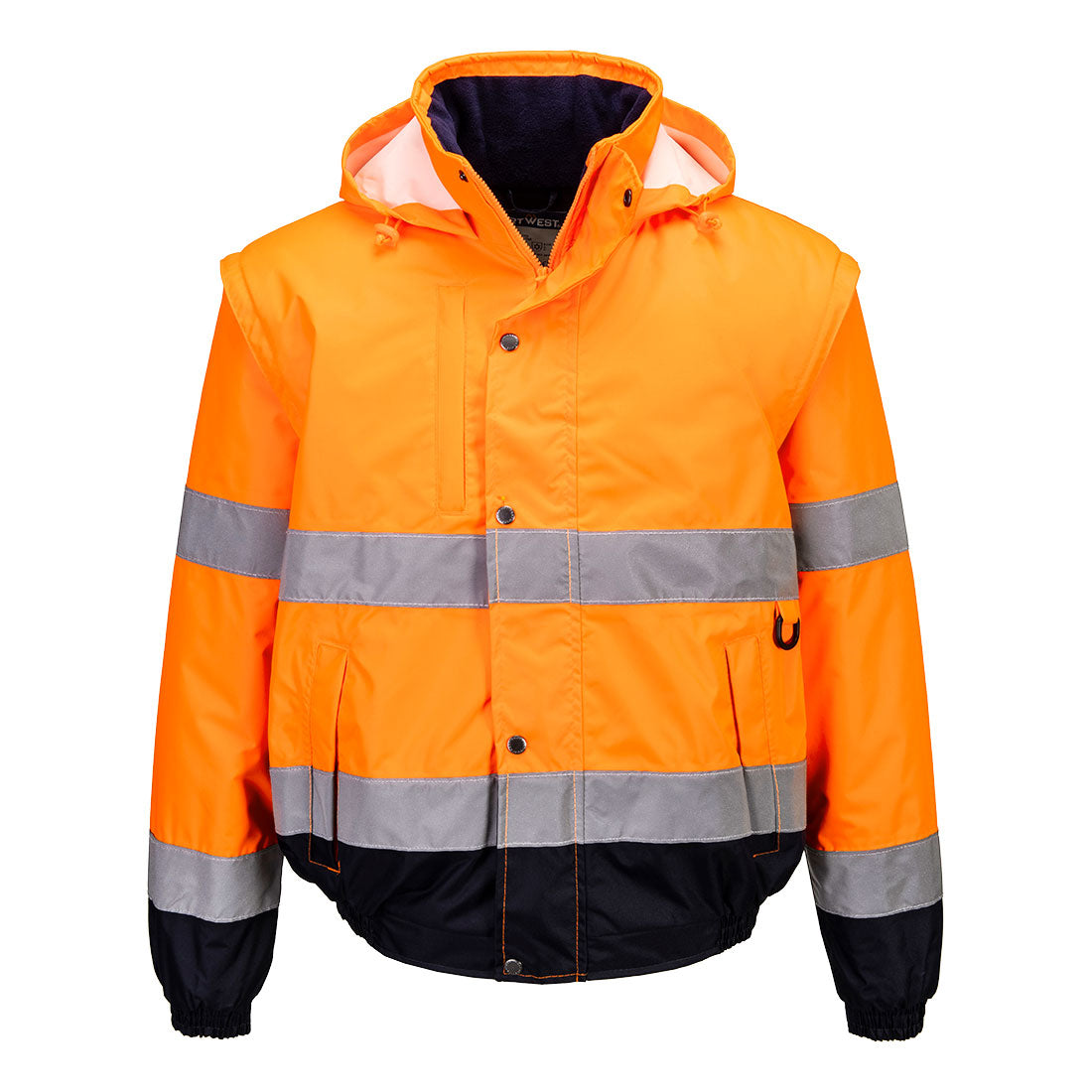 Portwest Hi-Vis 2-in-1 Contrast Bomber Jacket  - C468