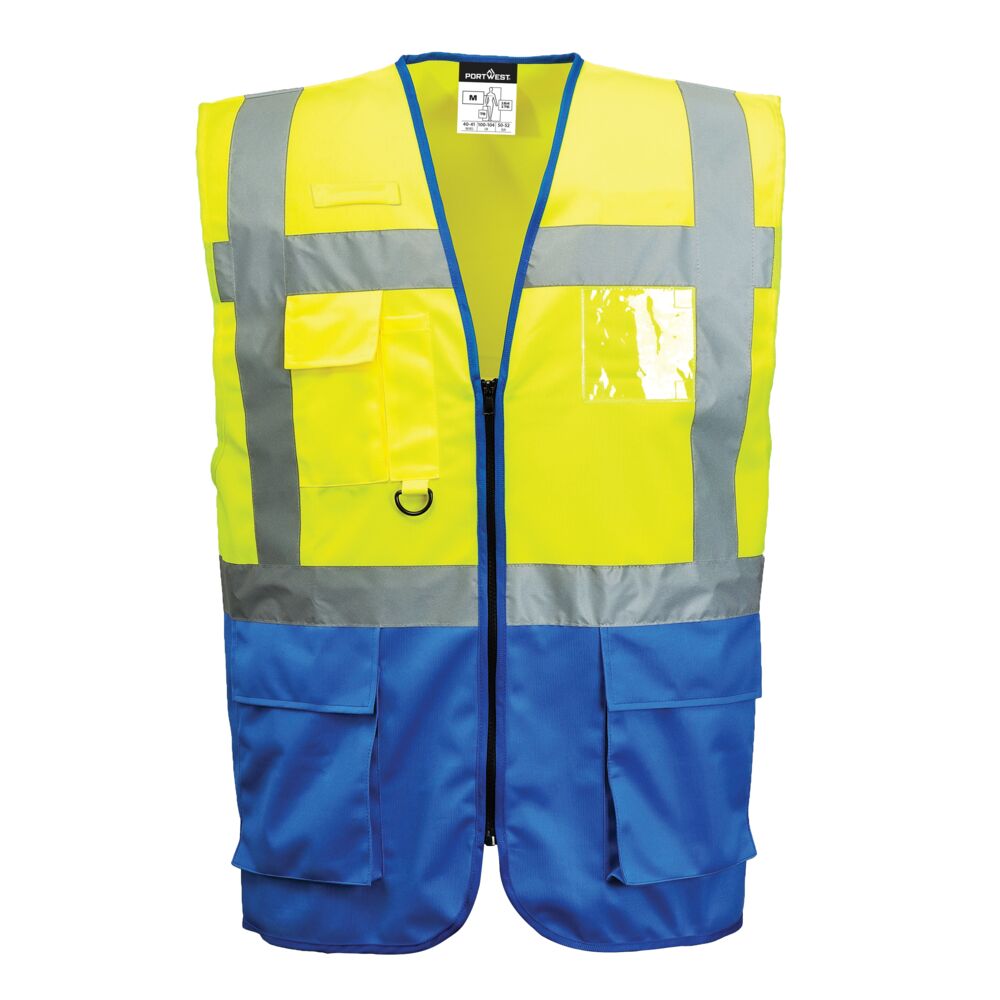 Portwest Warsaw Hi-Vis Contrast Executive Vest  - C476