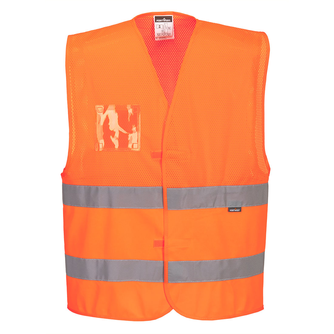 Portwest Hi-Vis Half Mesh Two Band Vest  - C494