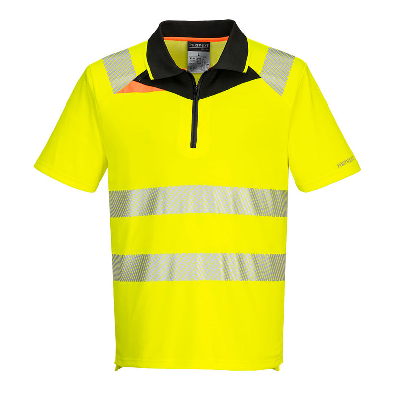 Portwest DX4 Hi-Vis Zip Polo Shirt S/S - DX412