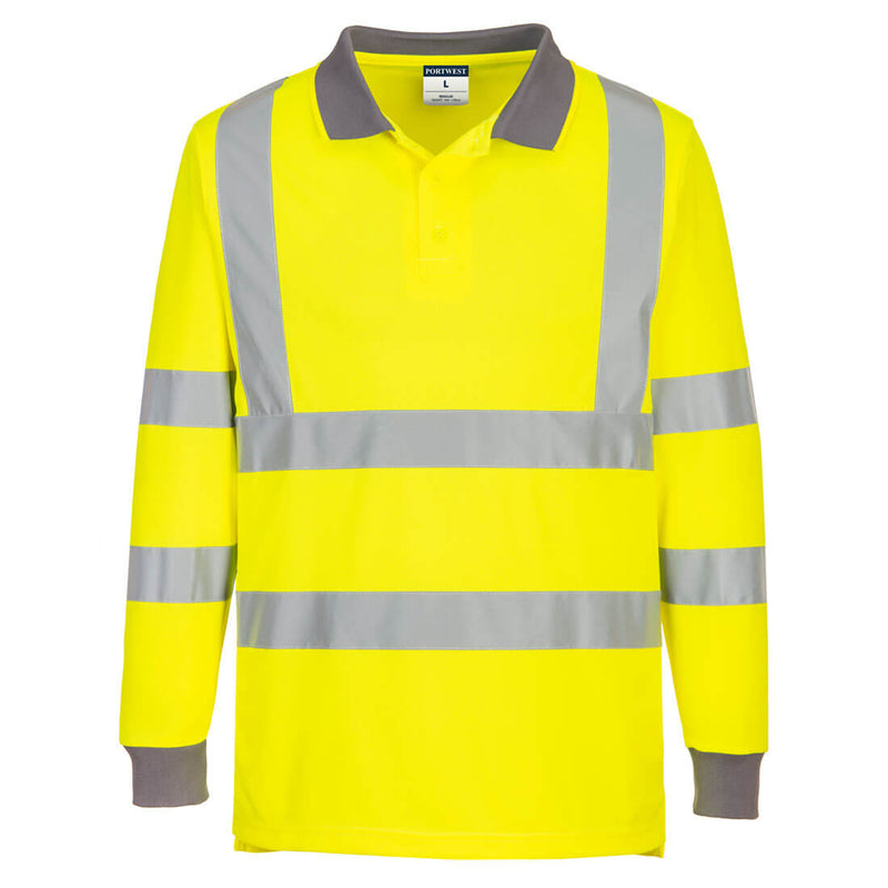 Portwest Eco Hi-Vis Polo Shirt L/S (6 Pack) - EC11