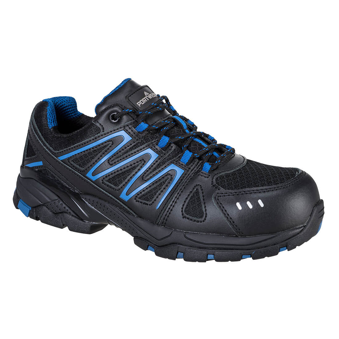 Portwest Composite Action Leather Trainer S1PL FO SR - Black - FC67BKR