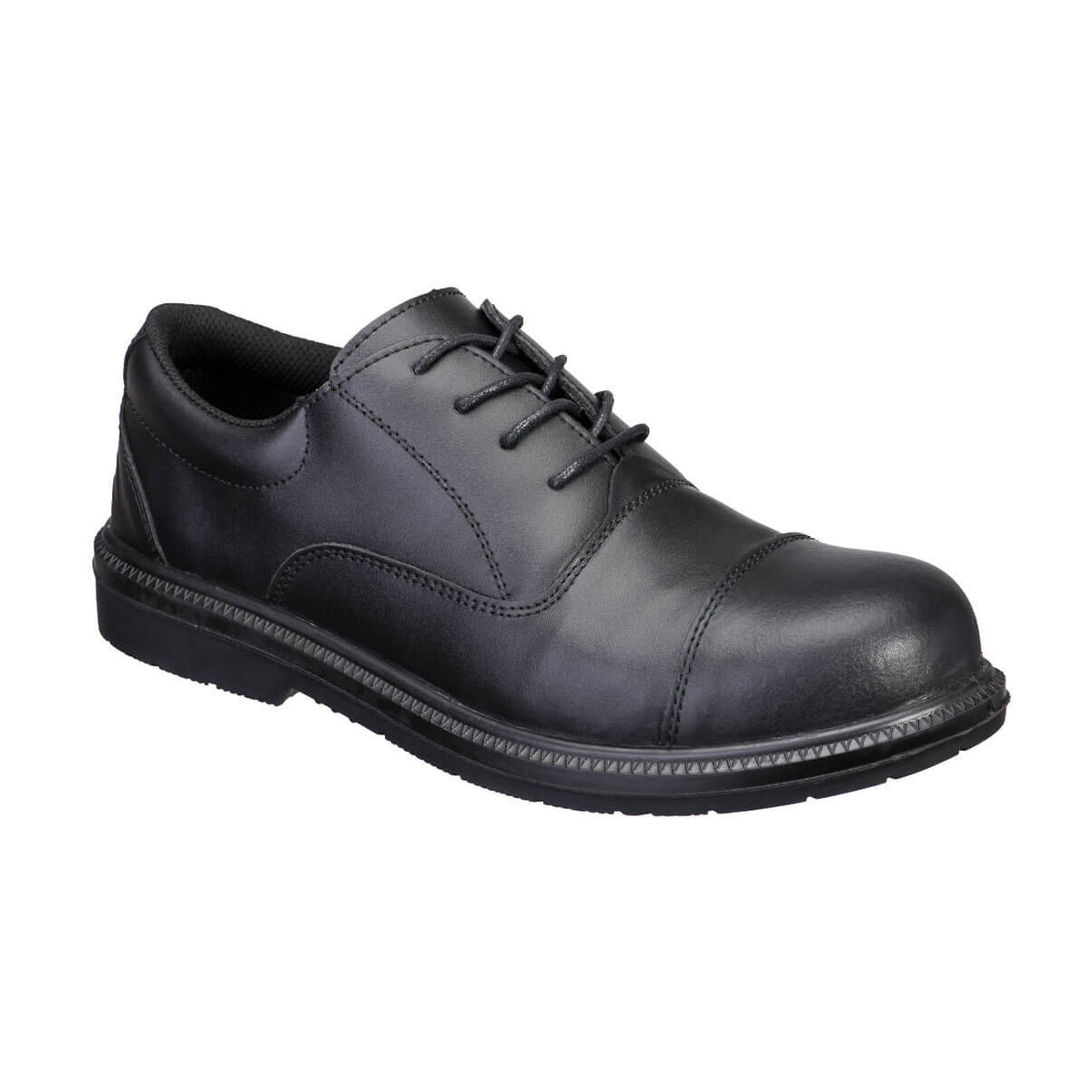 Portwest Steel Action Leather Executive Shoe S3 SR FO - Black - FD18BKR