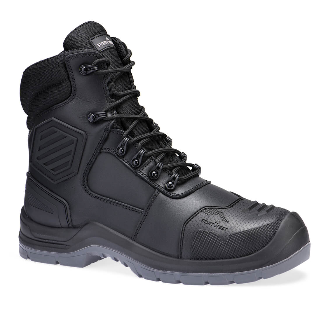 Portwest Composite Leather Mid Boot S7L HRO M CI LG SC AN SR FO - Black - FD25BKR