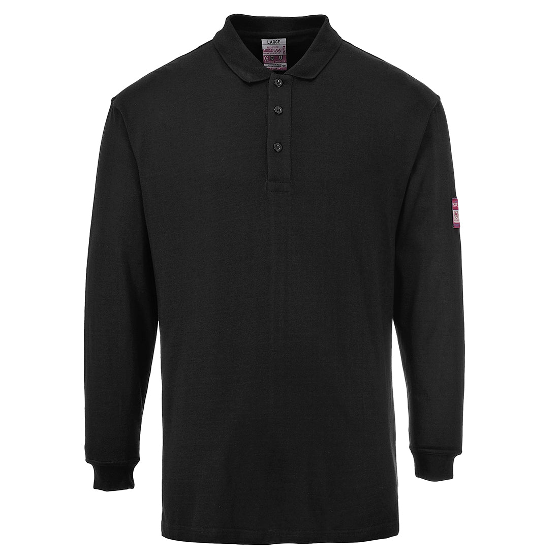 Portwest Modaflame Knit FR Long Sleeve Polo Shirt - FR10