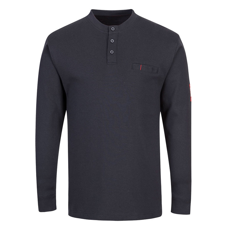 Portwest Bizflame Knit FR Long Sleeve Henley - FR32