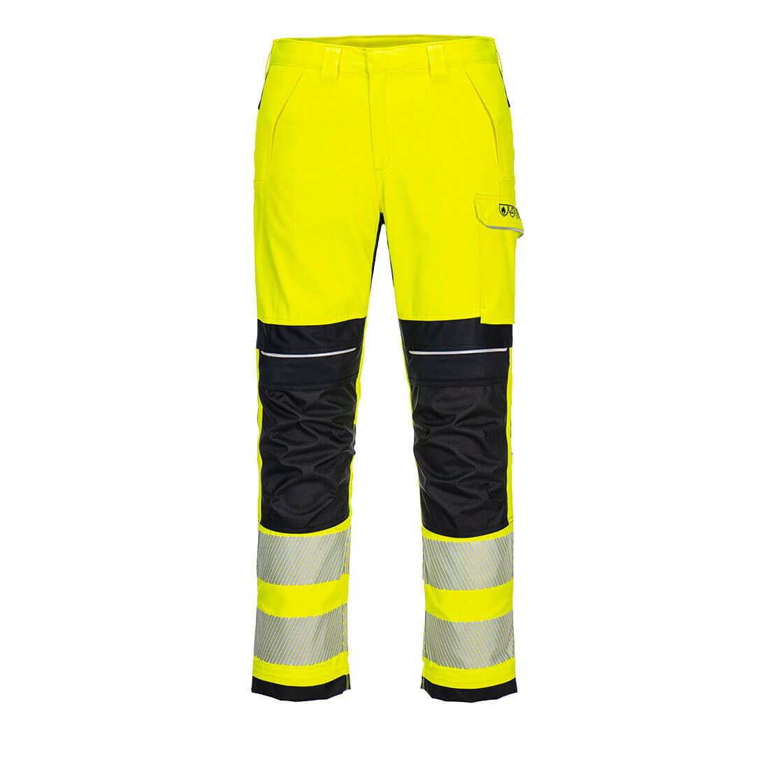 Portwest PW3 Modaflame Work Hi-Vis Multi-Norm FR Trousers - Yellow/Black - FR406YBR