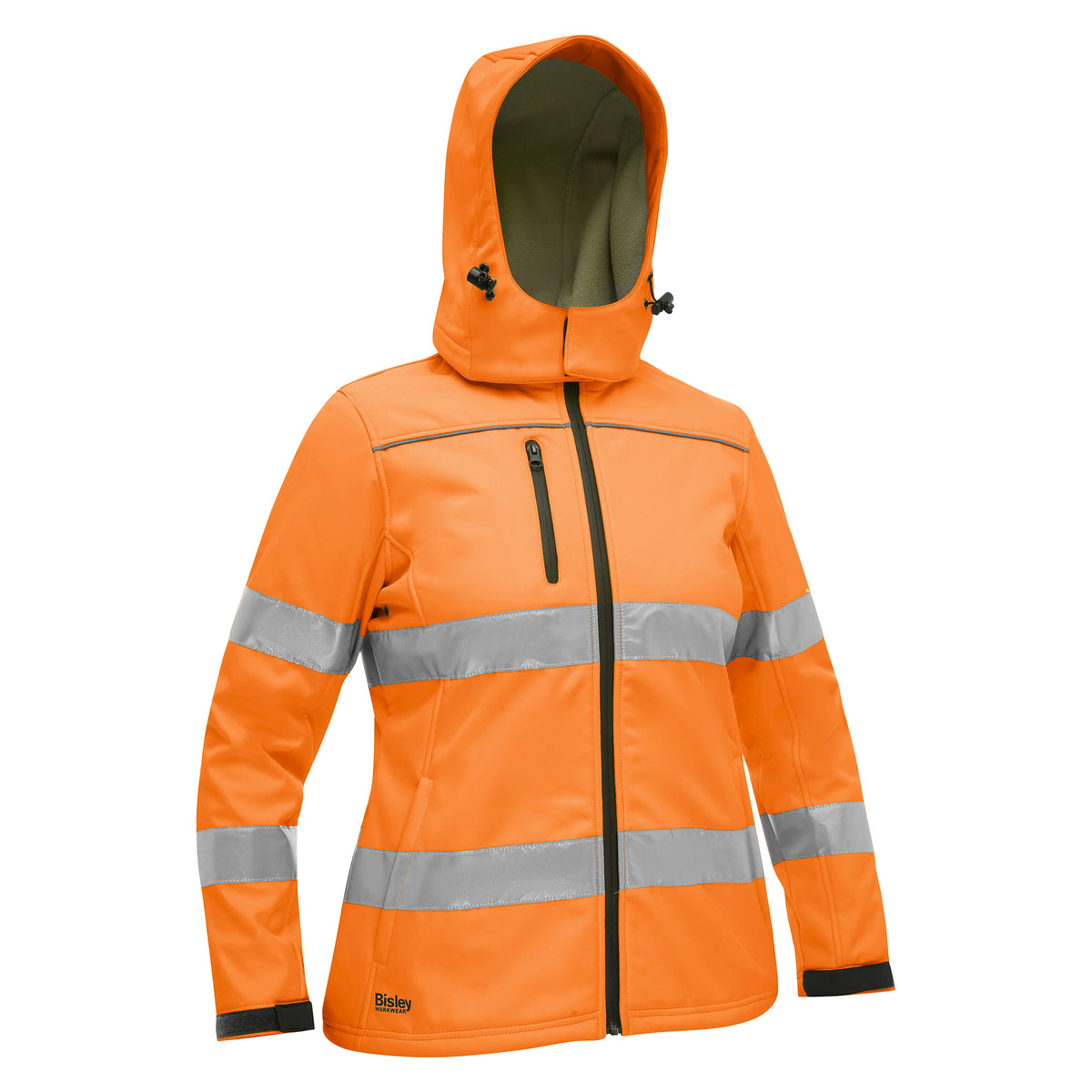 Bisley WOMENS TAPED HI VIS SOFTSHELL JACKET