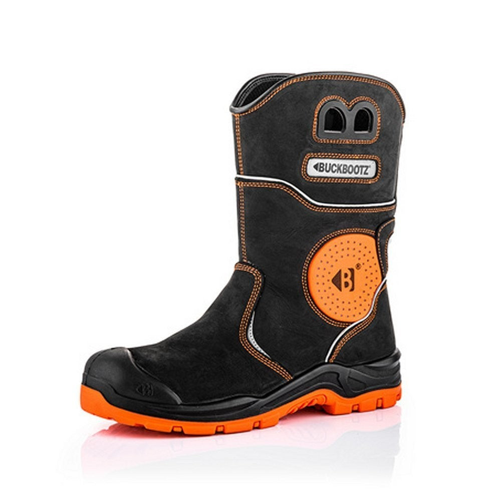 Buckbootz BVIZ5BKOR Buckzviz Rigger Boot, Black / Hi-Vis Orange