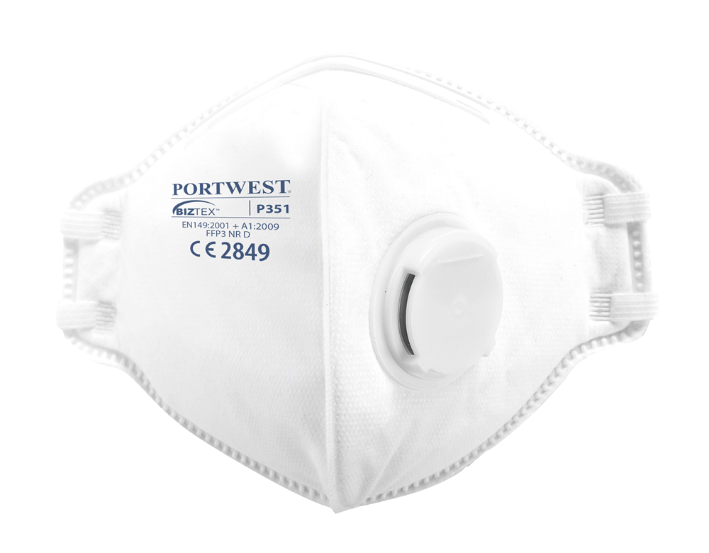 FFP3 Valved Dolomite Fold Flat Respirator