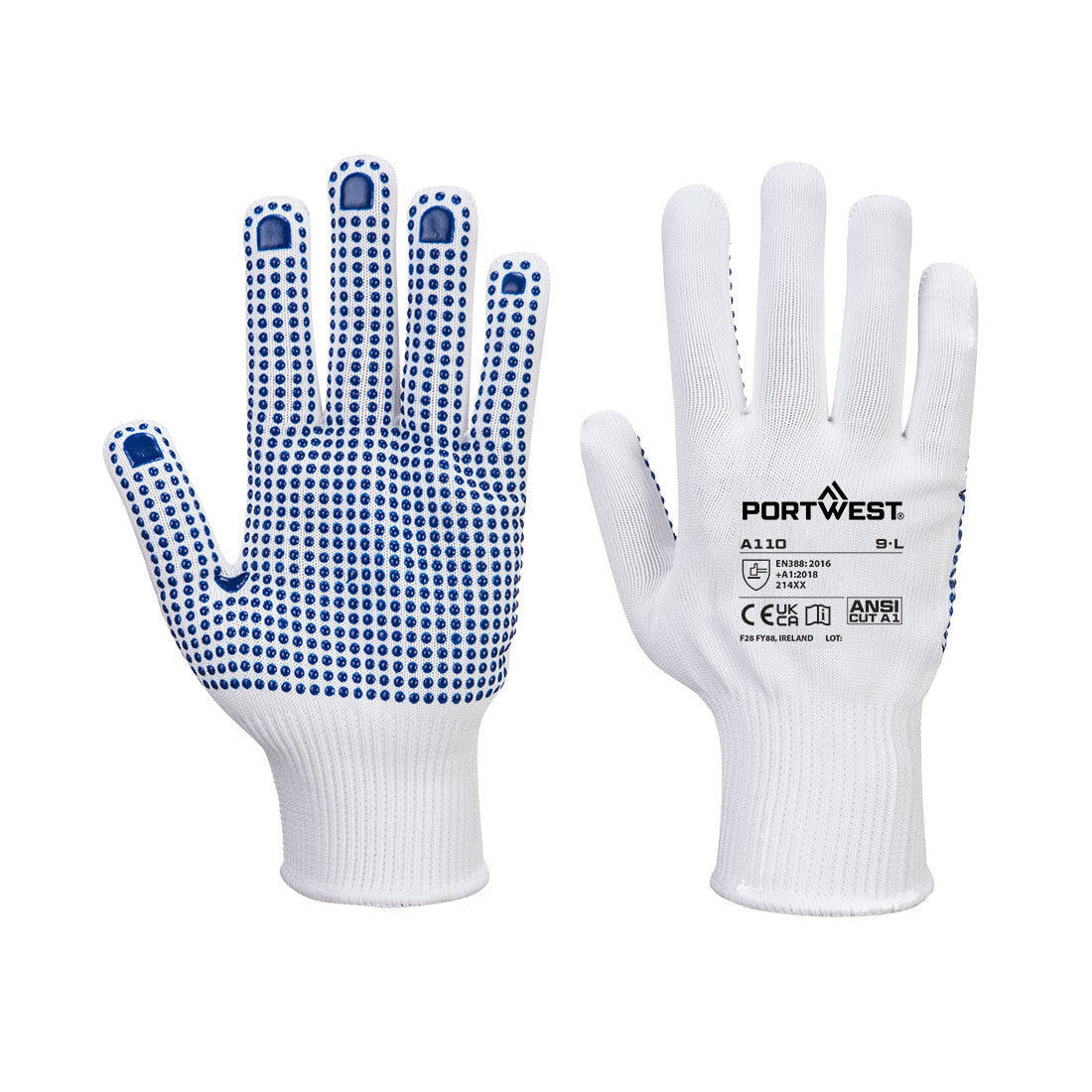 Portwest Grip 13 PVC Dotted Glove - A110