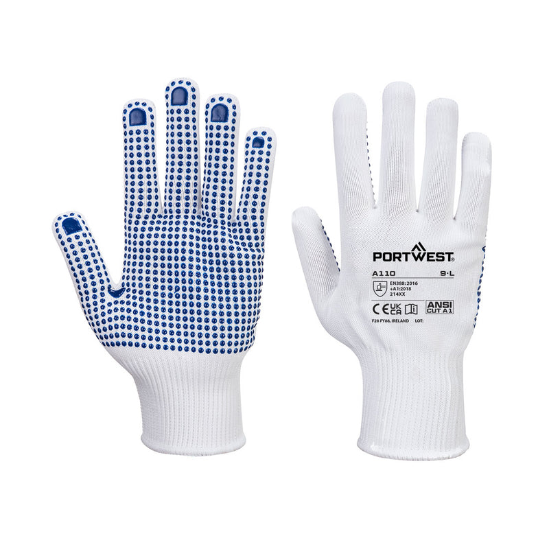 Portwest Grip 13 PVC Dotted Glove - A110