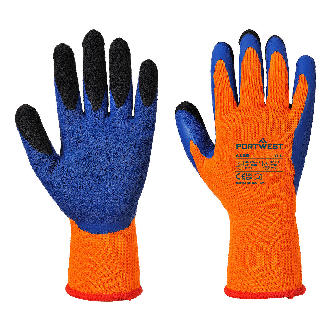 Portwest Cold 7 Latex Crinkle Finger Dipped Glove - A185