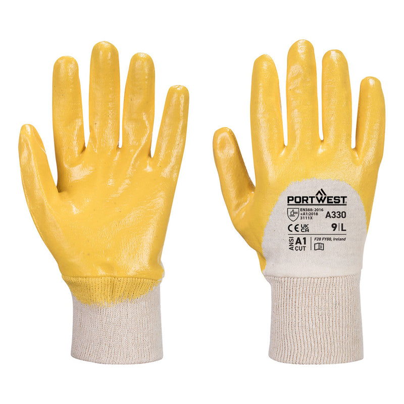 Portwest Grip 12 Nitrile Light Knitwrist Glove - A330