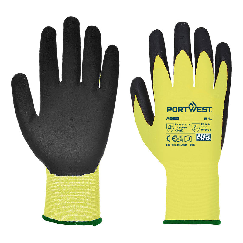 Portwest Cut D13 PU Viz-Tex Glove - A625