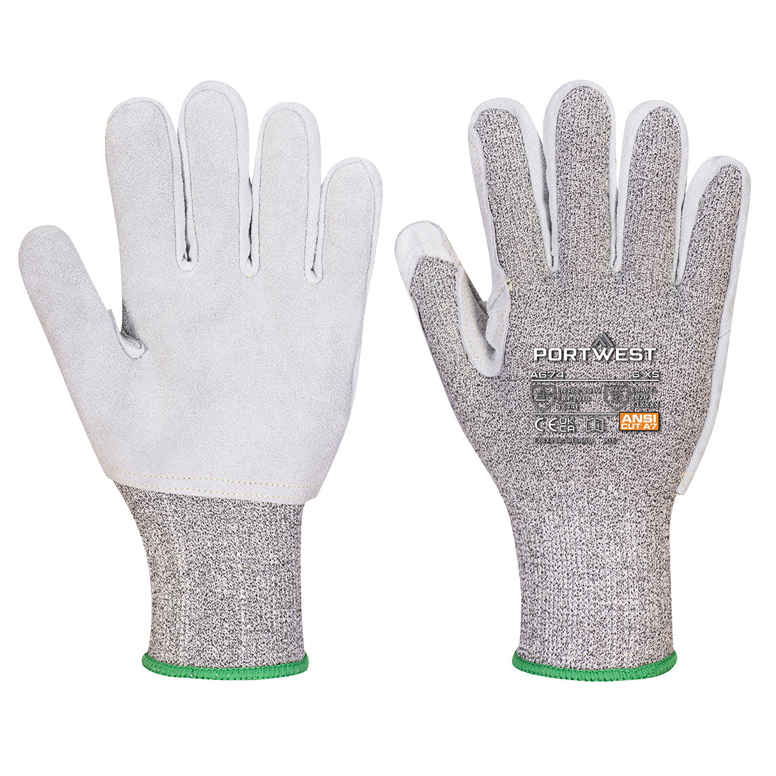 Portwest CS Cut F13 Leather Glove - Black - A674K8R